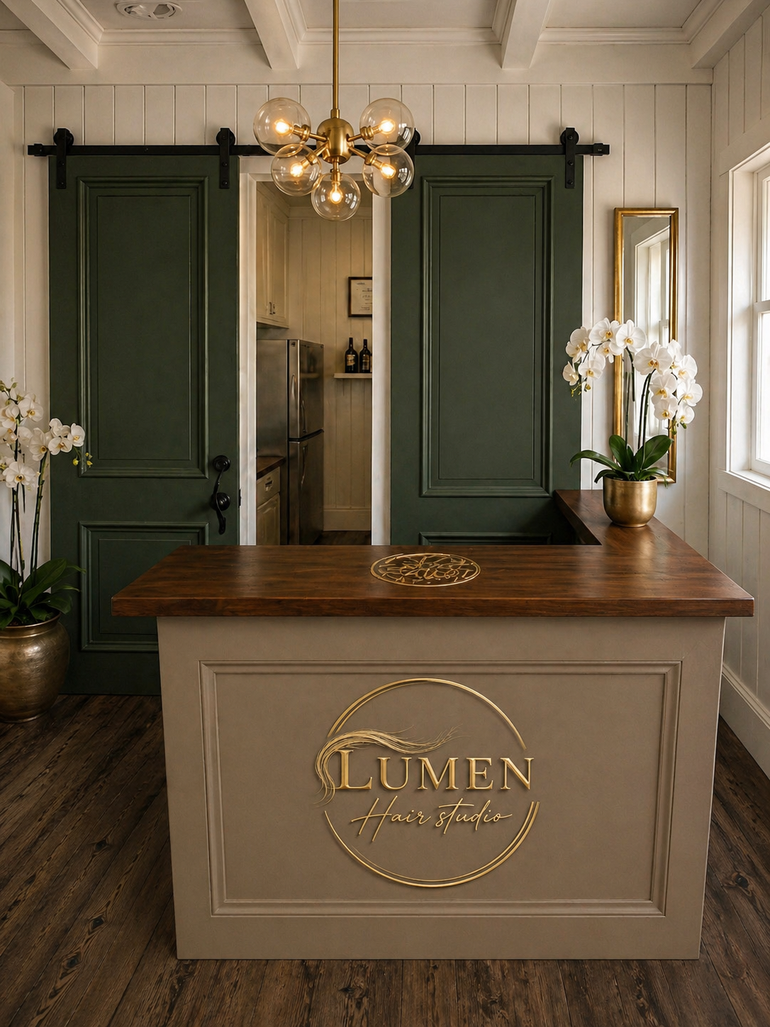 Salon chair and styling station