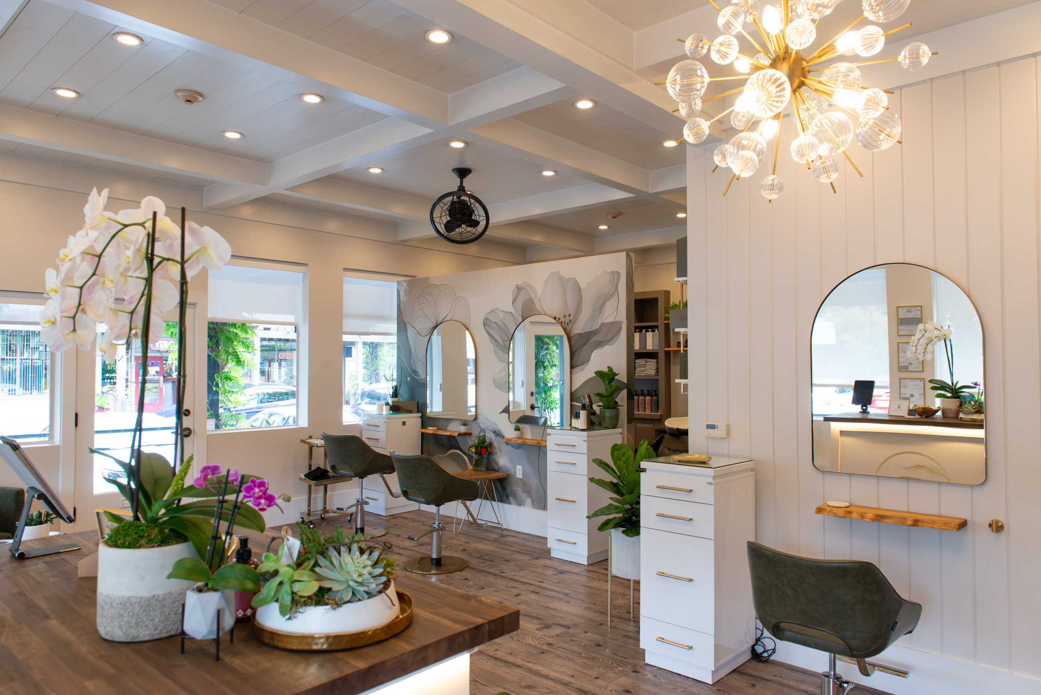 Lumen Hair Studio wide interior view - Mill Valley CA